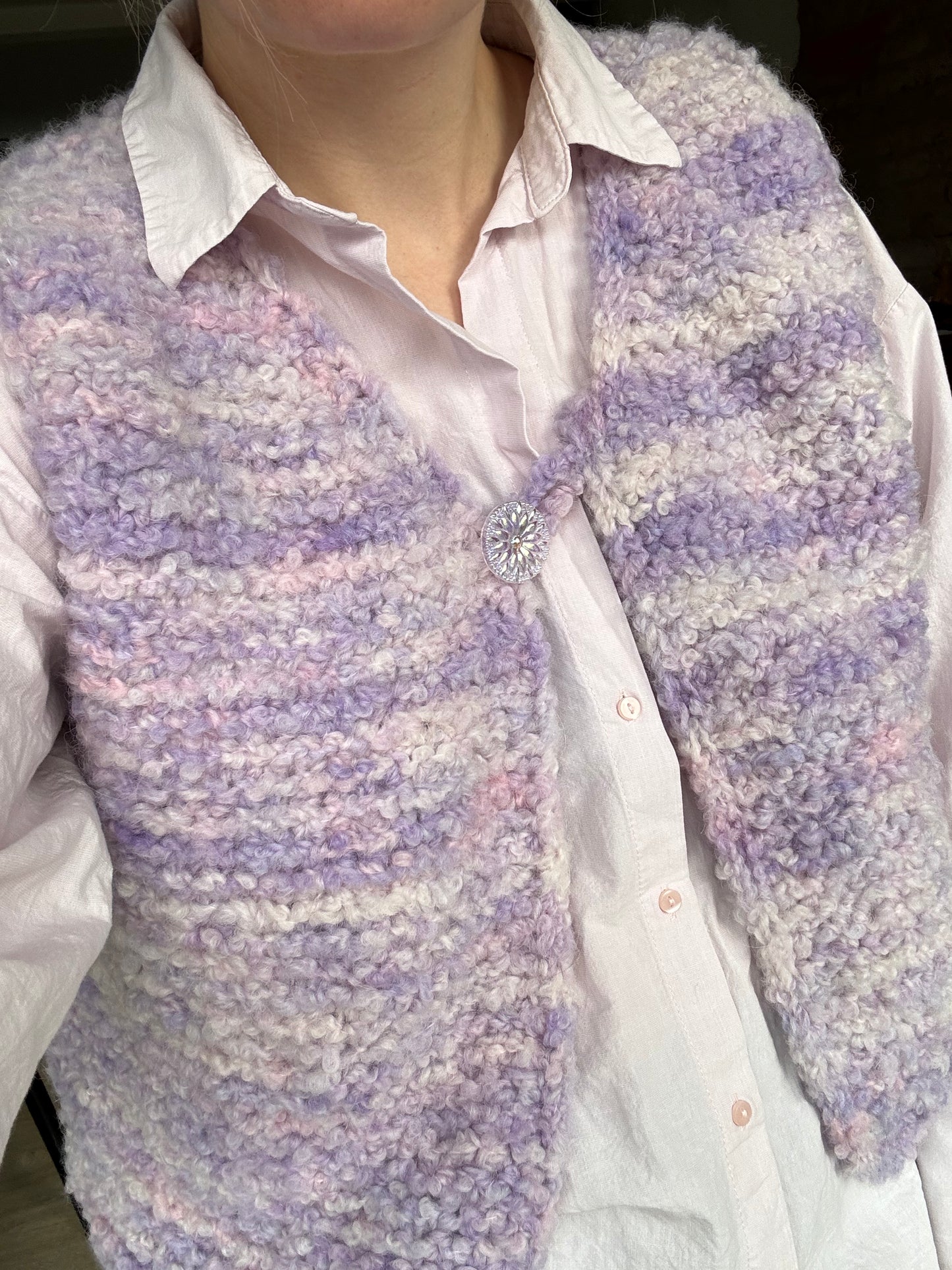 Be My Teddy Vest - Strikkekit / Purple Durple