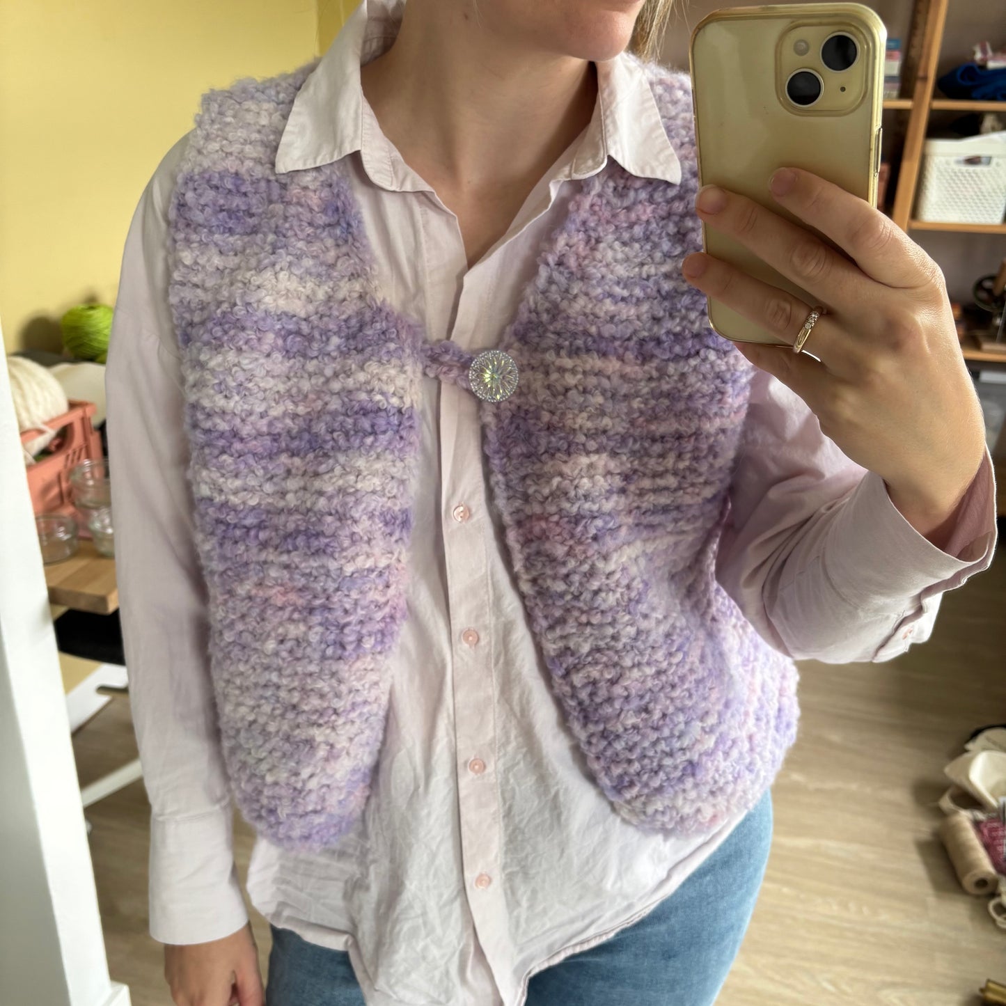 Be My Teddy Vest - Strikkekit / Purple Durple
