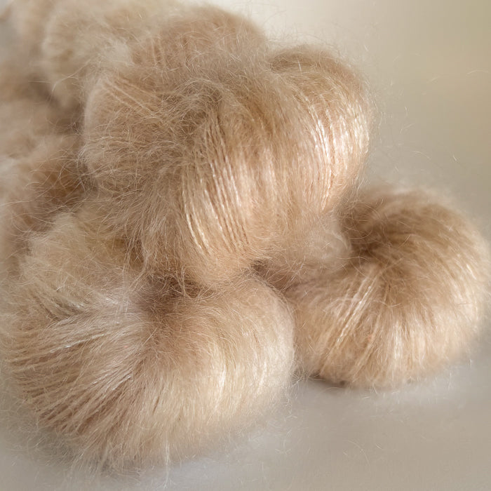 Silk Mohair Sparkle / Cappuccino