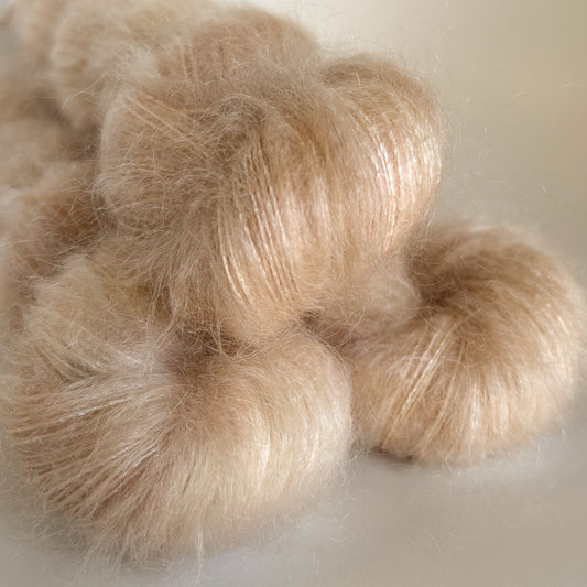 Silk Mohair Sparkle / Cappuccino