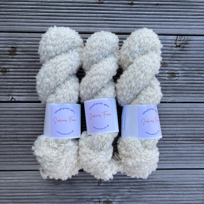 Teddy Bouclé / Naturhvid (ufarvet)